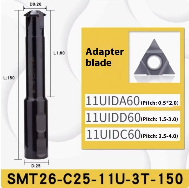 6036 SMT Deep Hole Thread Milling Toolholder Machining Center Single Thread Internal Coolant Milling Tool U-Thread Toolholder 11UI 16UI Shandong Denso Pricision Tools Co.,Ltd.